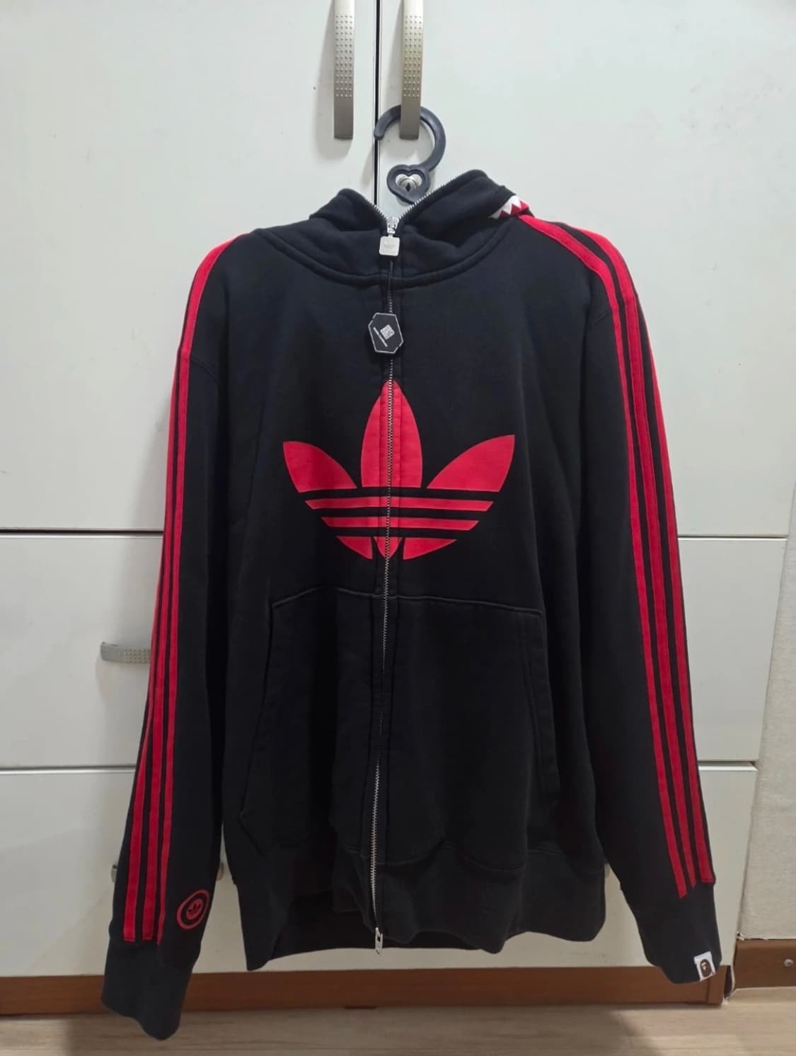 아디다스 베이프 샤크 후드 블랙xl 상품이미지1