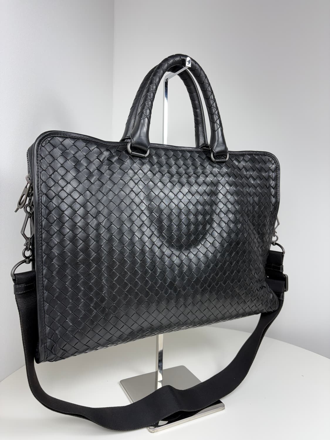 보테가베네타 인트레치아토 블랙 브리프케이스 서류가방 상품이미지2