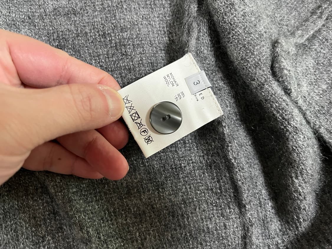 (3)언유즈드 Unused 모헤어 가디건 그레이 상품이미지6