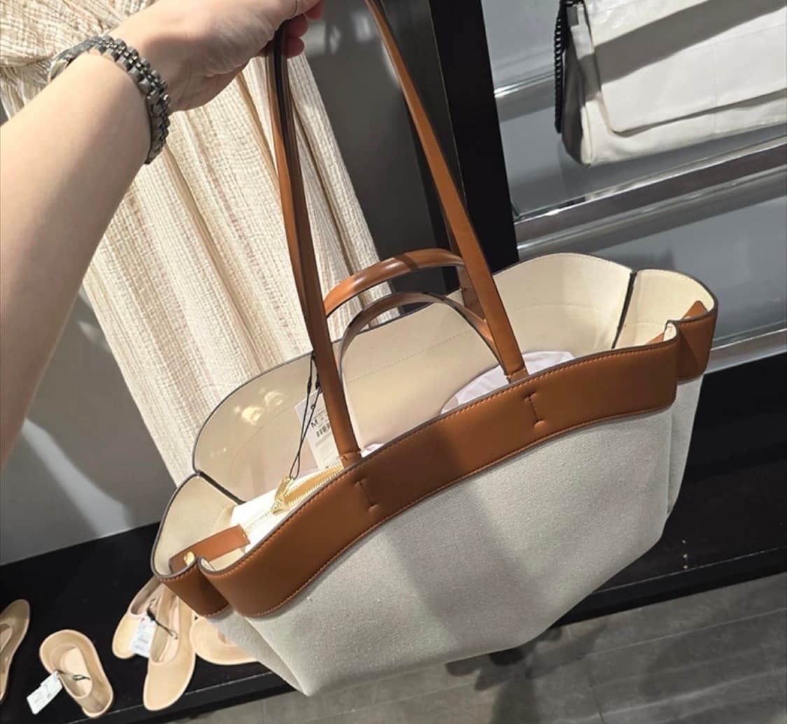 자라 콘트라스트 토트백 쇼퍼백 상품이미지1