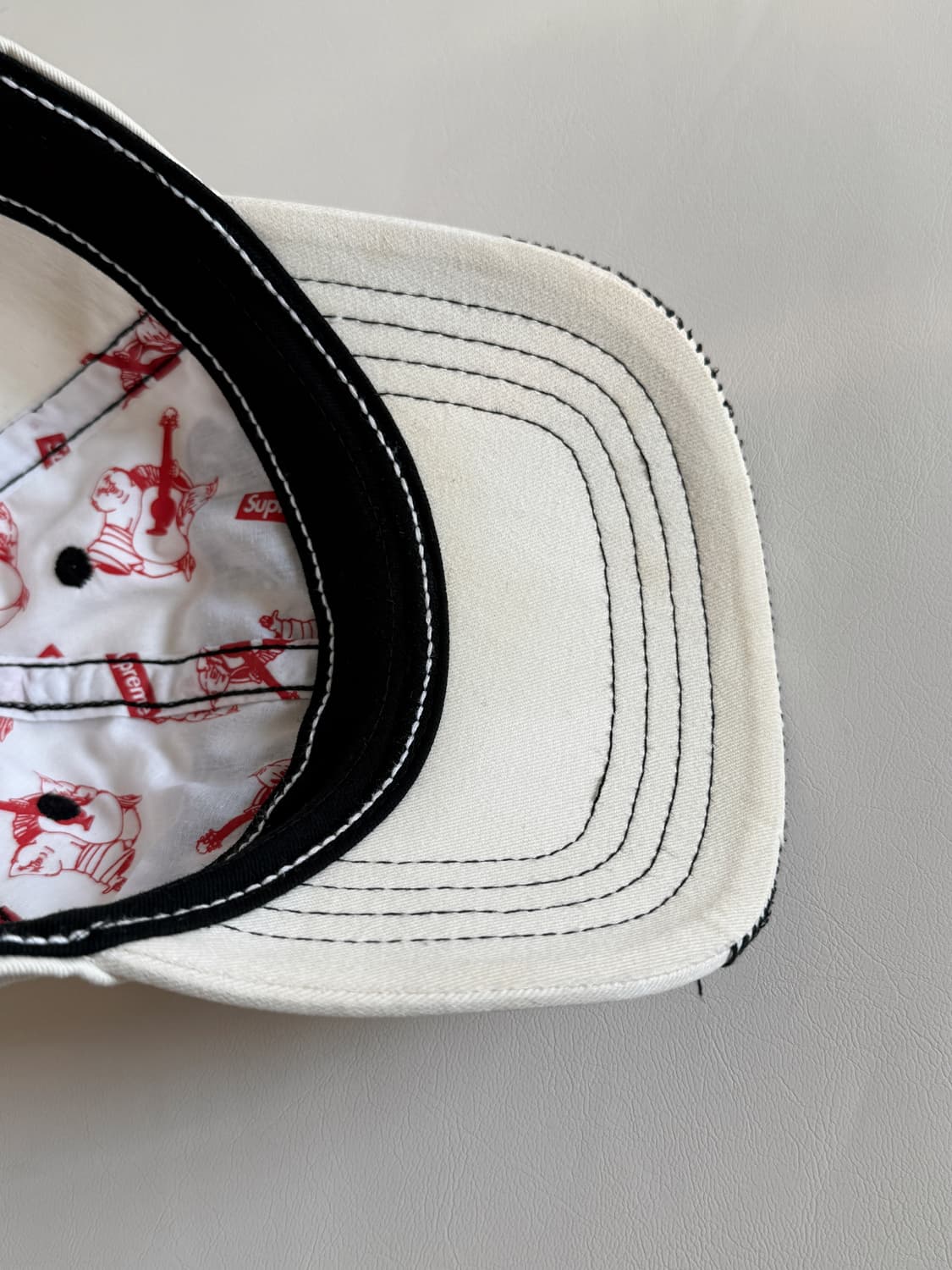 슈프림 x 트루릴리전 6패널 캡 화이트 상품이미지4