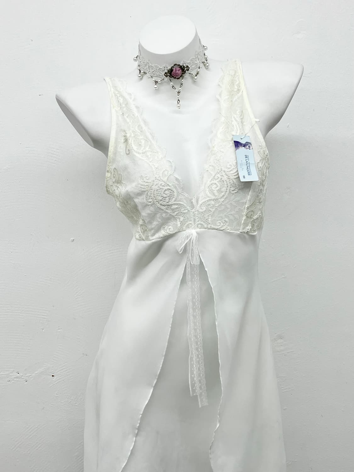 화이트 레이스 레이어드 슬립 상품이미지2