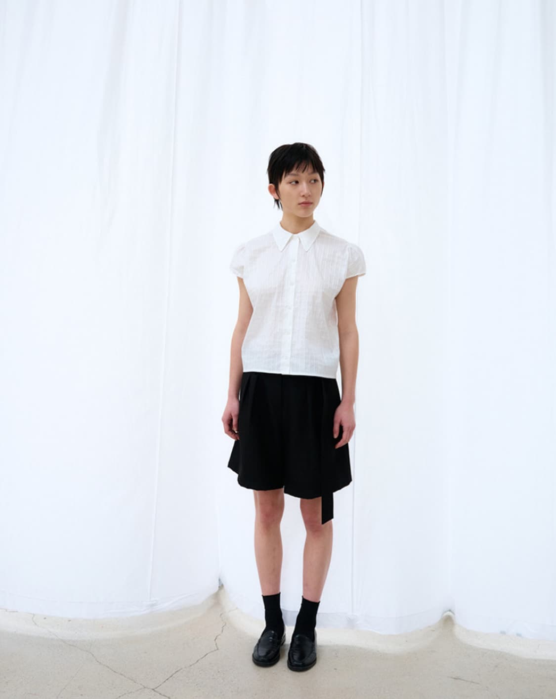 버뮬라 캡 슬리브 스트라이프 셔츠 상품이미지3