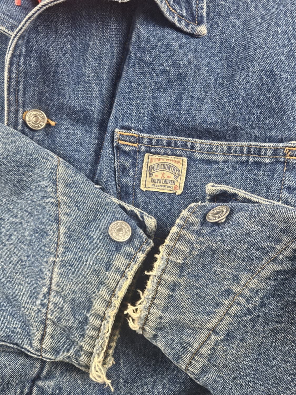 90's 폴로 컨트리 후디 데님 트러커 자켓 ( XL ) / 10582 상품이미지9