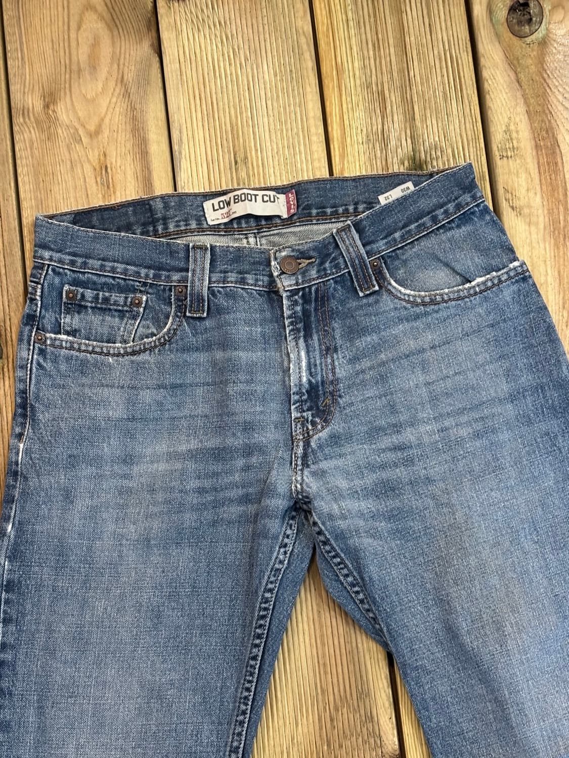 Levi’s 527 로우 부츠컷 데님 팬츠 연청 워시  상품이미지6