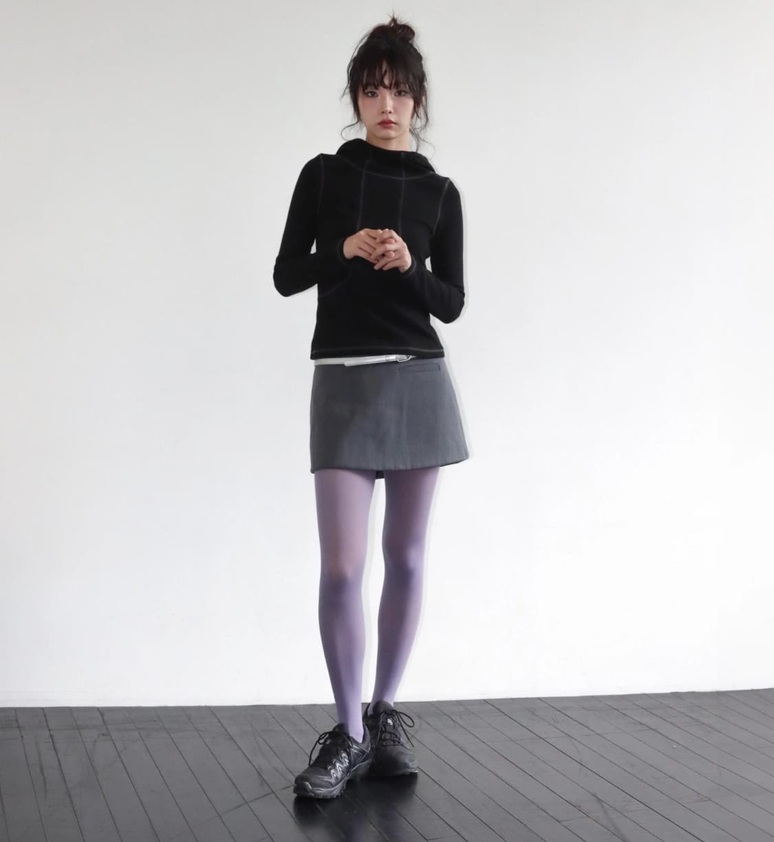 [9만원대 새상품] onska 온스카 후디 롱 슬리브 레이어드티 상품이미지6