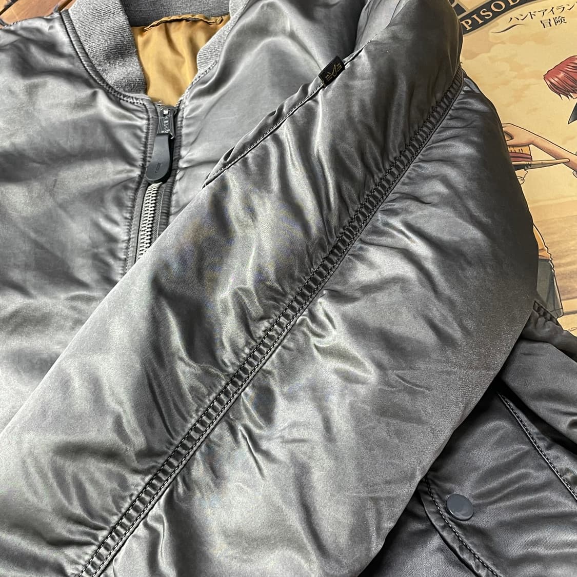 [XL]알파인더스트리 MA-1 레귤러 건 메탈 자켓 상품이미지5