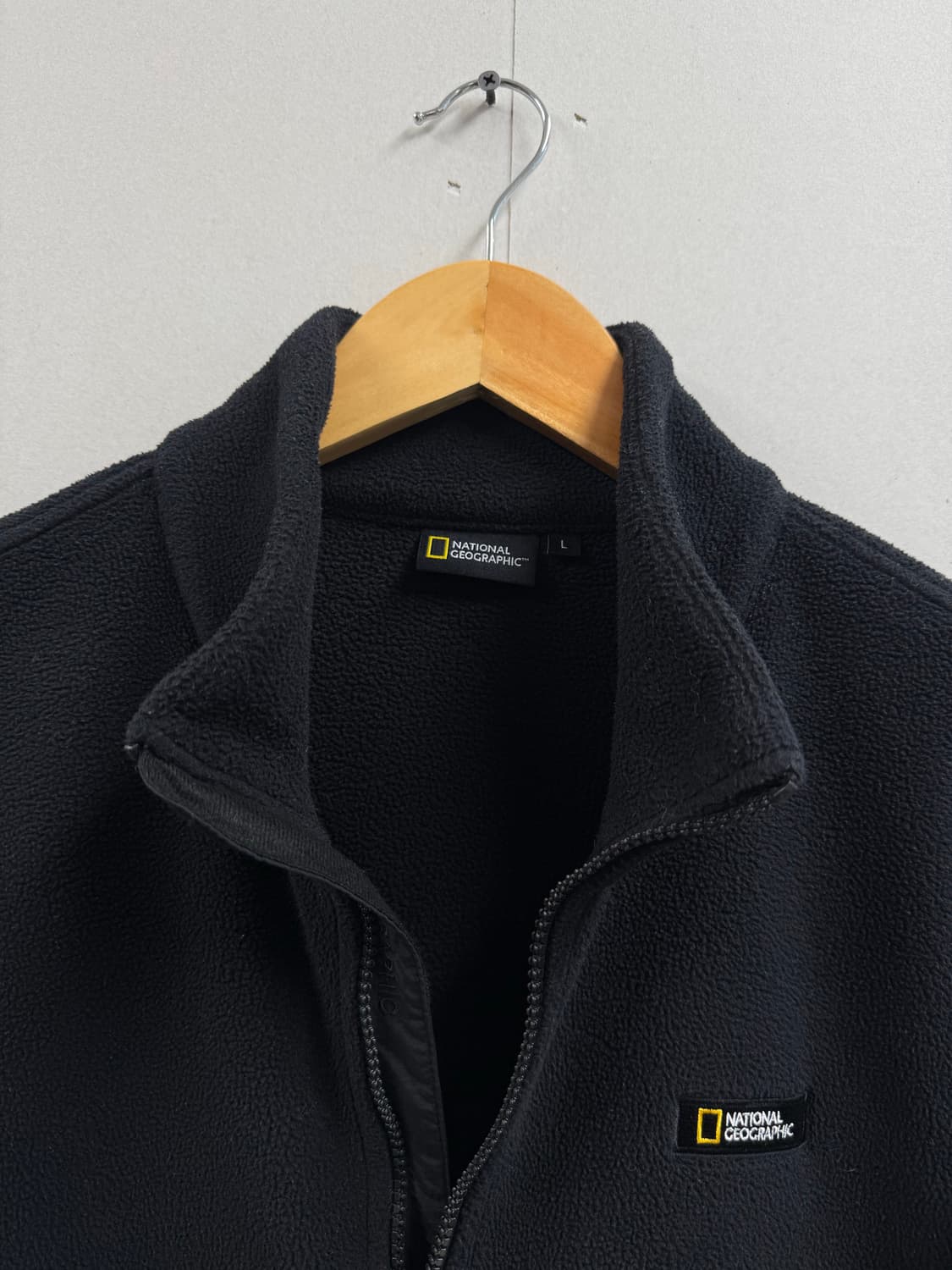 남성 100 L / 내셔널지오그래픽 와펜 후리스 집업 블랙 상품이미지3