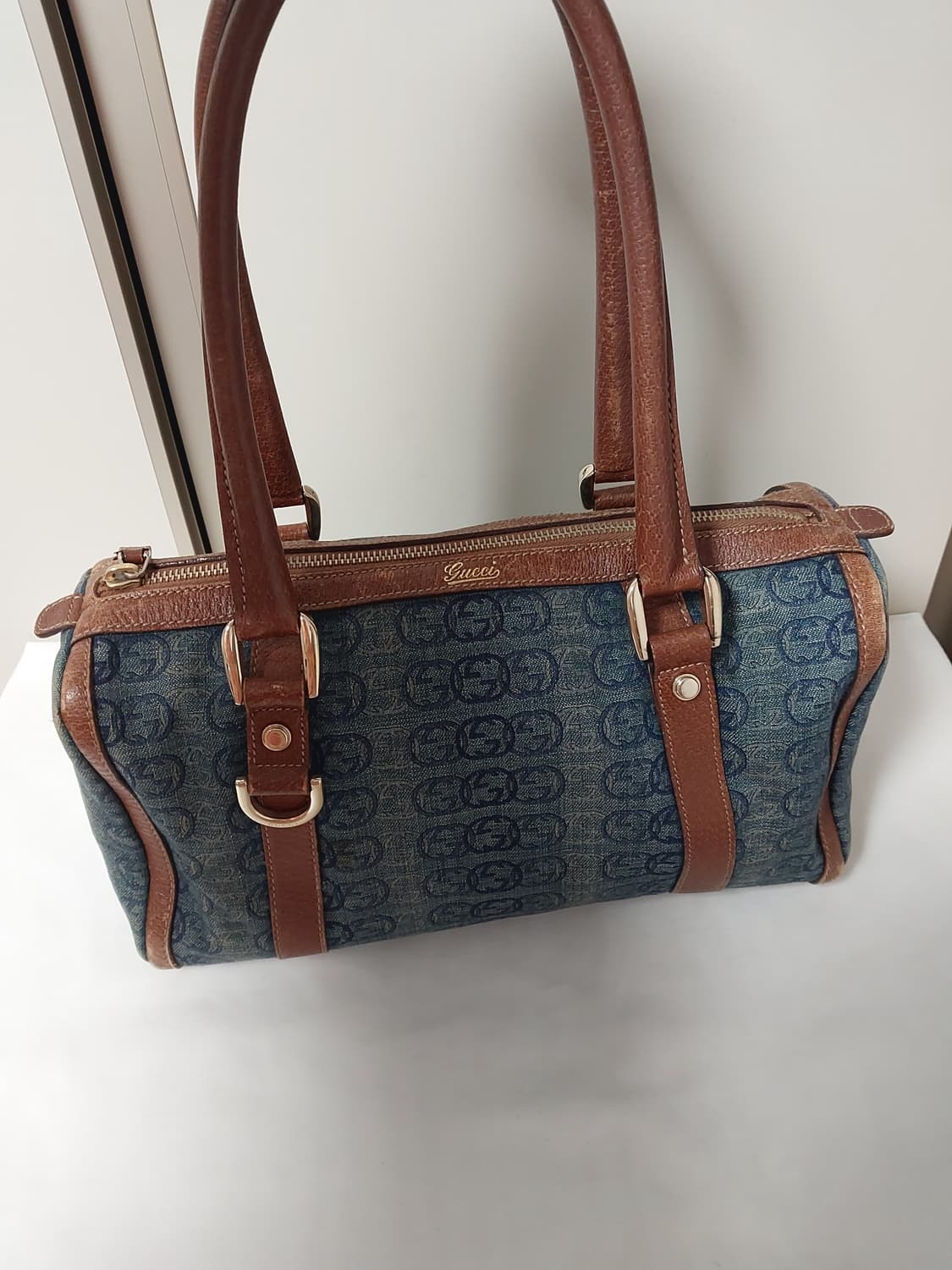 구찌 블루 데님 D링 보스톤 토트백 (정품) 상품이미지3