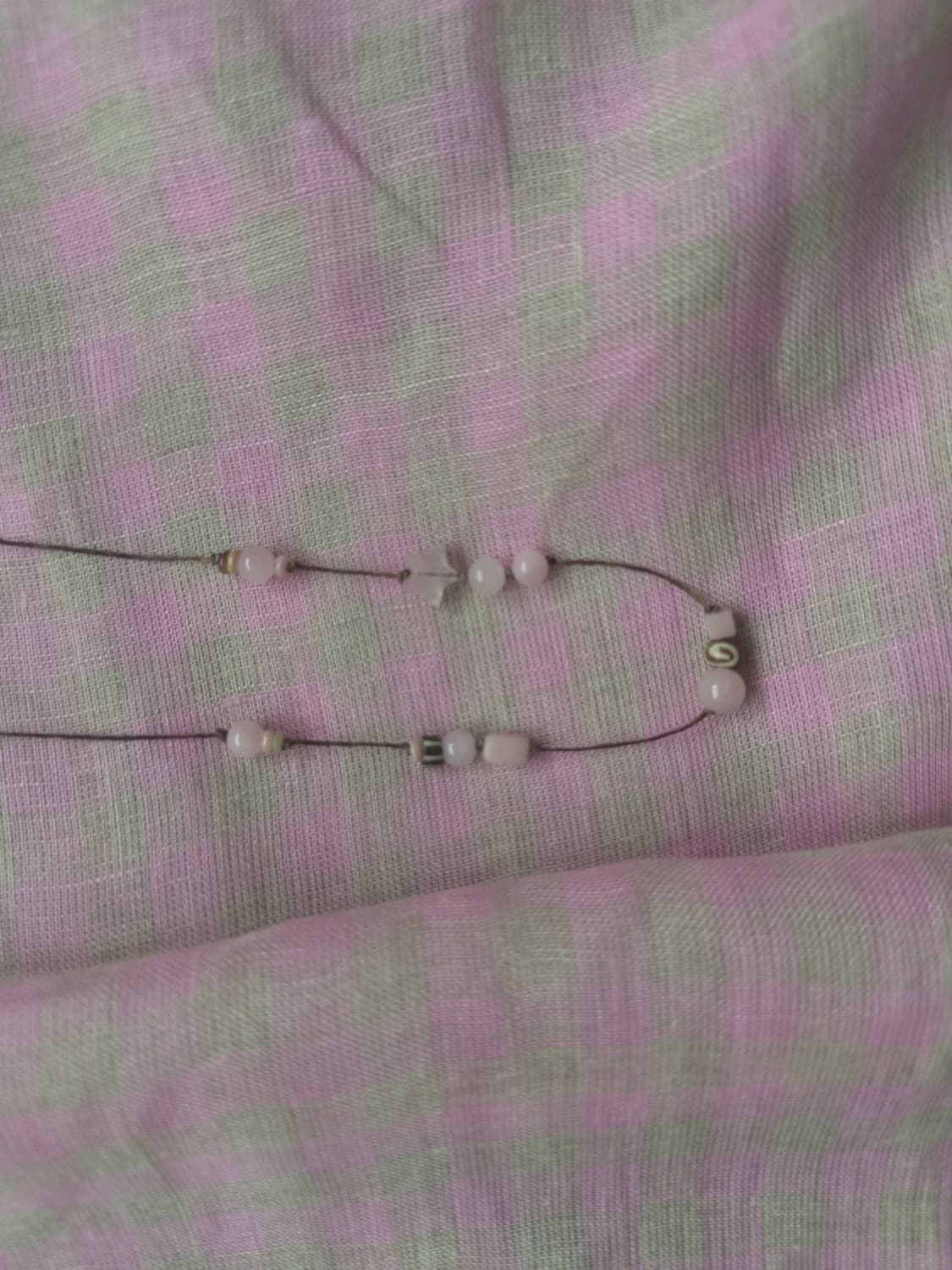 light pink necklace 라이트 핑크 목걸이 핸드메이드 상품이미지6