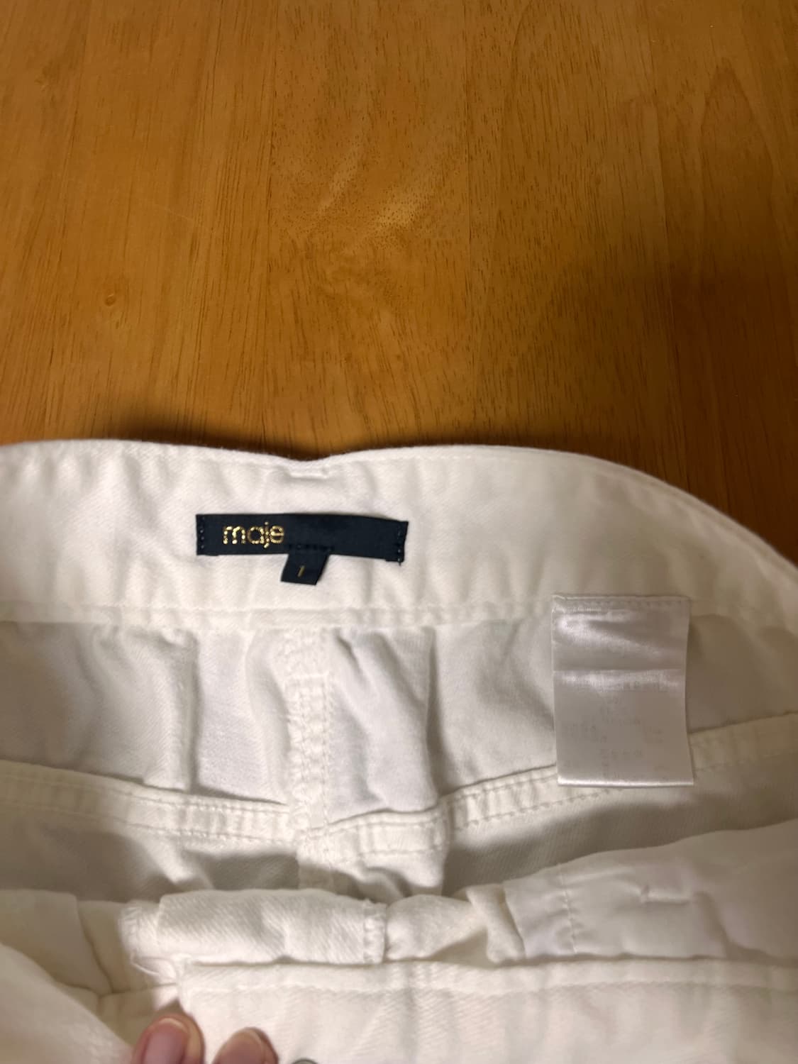 maje 마쥬 화이트 부츠컷 데님 팬츠_43 사이즈 상품이미지4