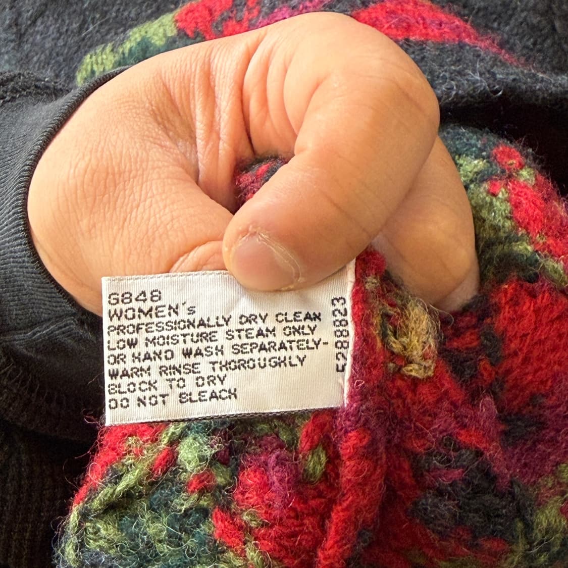 엘엘빈 퓨어뉴울 플로럴 니트 스웨터 L 상품이미지8