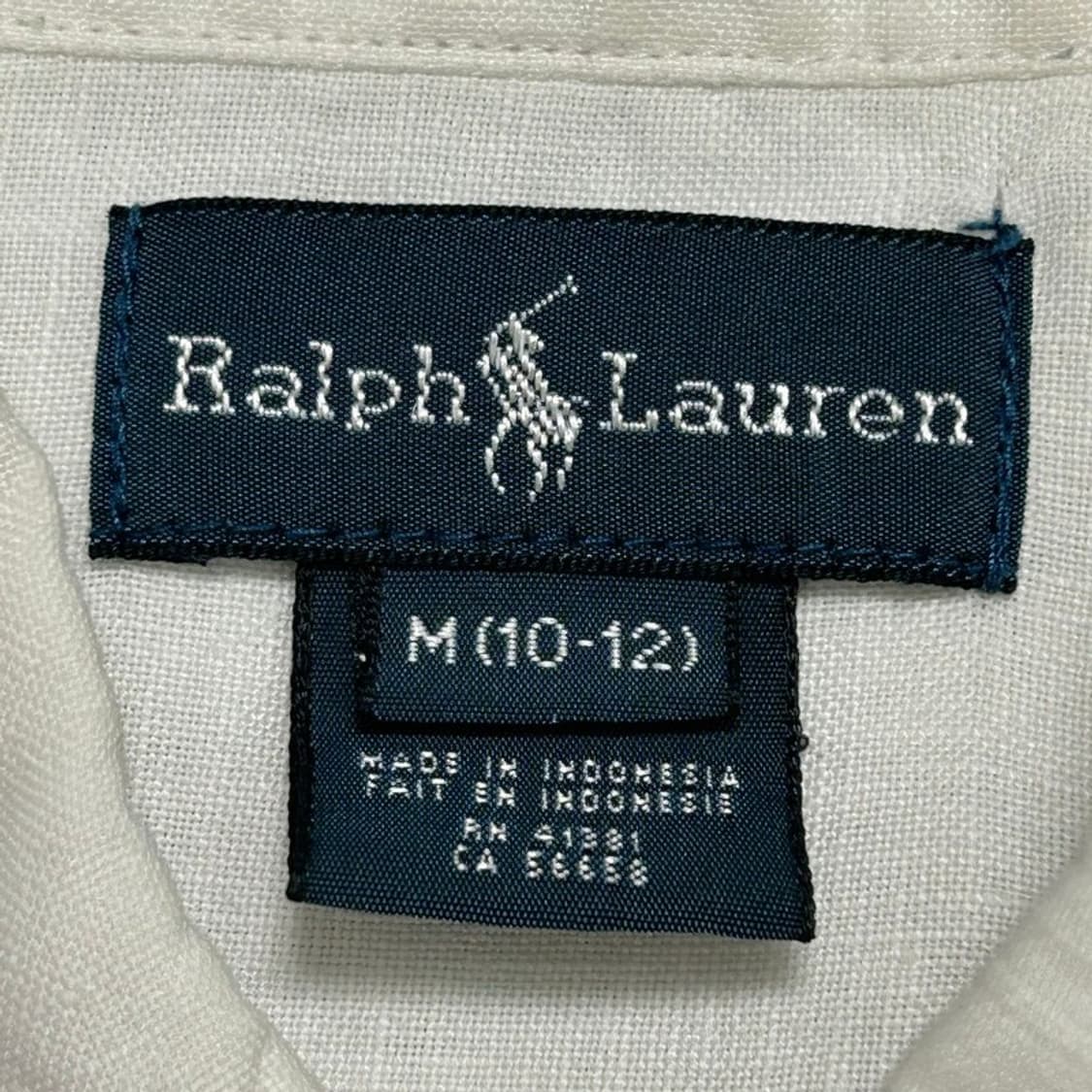 POLO RALPH LAUREN 린넨 셔츠 화이트 M 상품이미지5