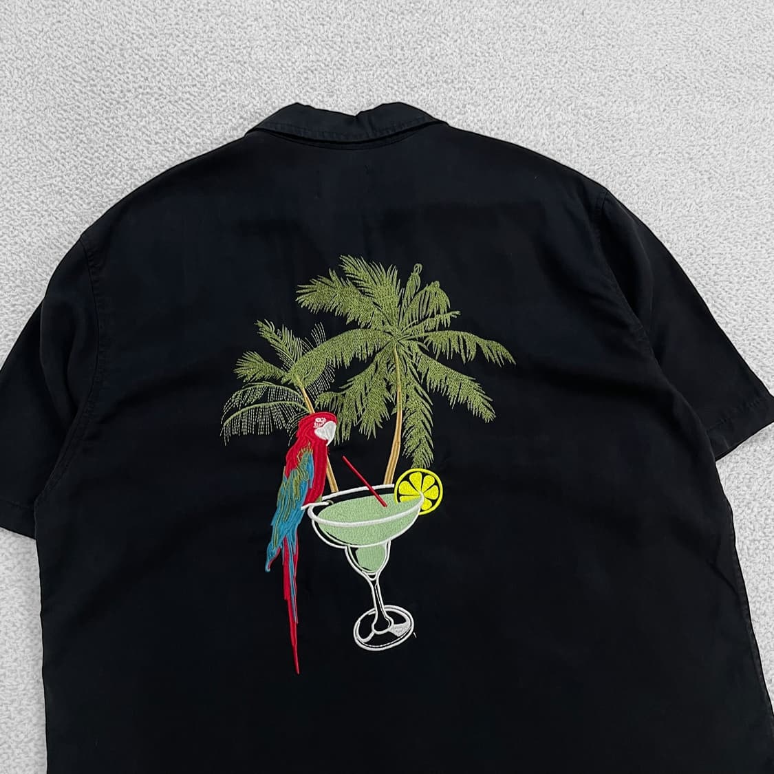 스투시 Stussy 베케이션 린넨 반팔 셔츠 블랙 상품이미지4