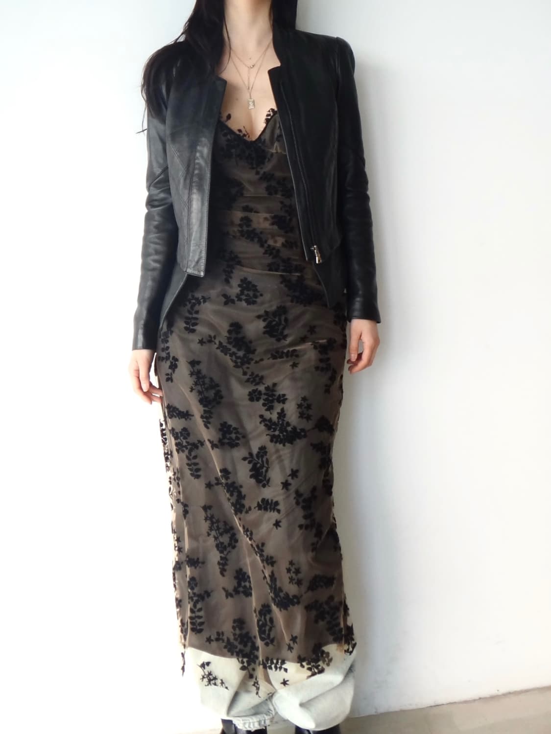 Slim lining dual leather jacket / black 상품이미지10