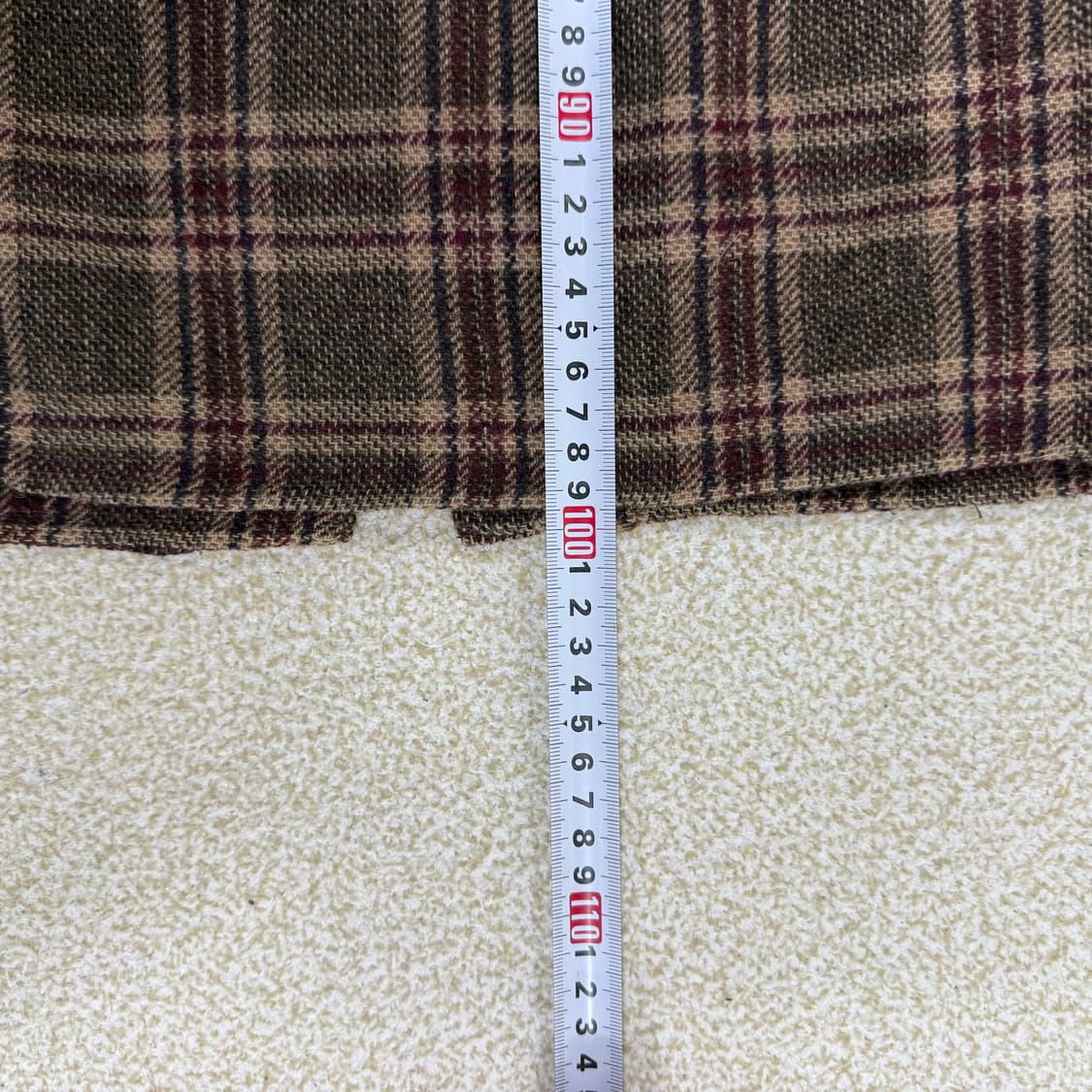 [M] STUDIO LAP 레드체크 싱글롱코트 1230T2 상품이미지5