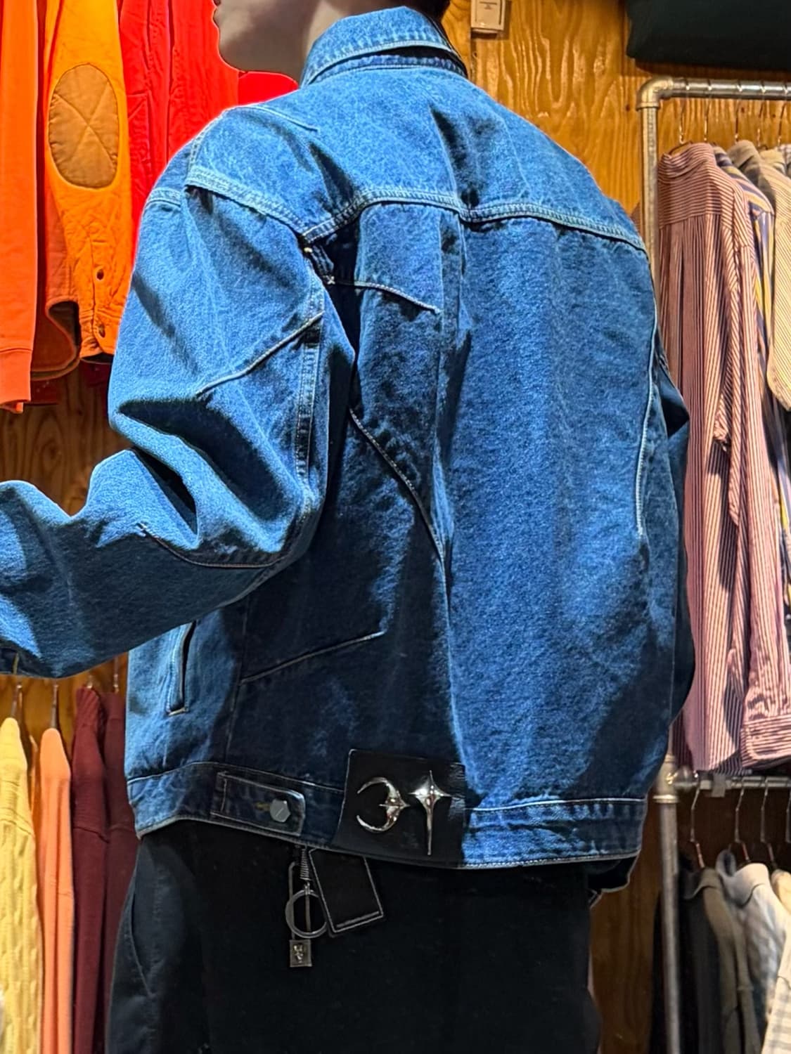 3 Thug Club 떠그클럽 심볼 레더패치 절개 데님자켓 상품이미지2