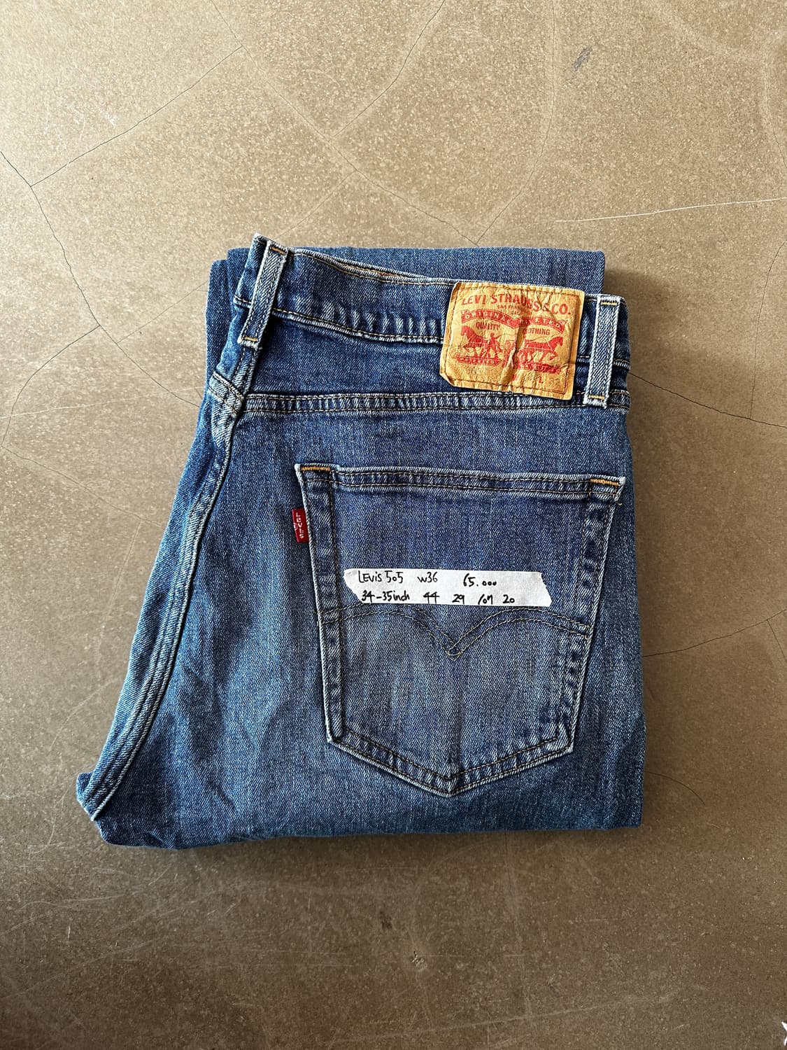 Levis 리바이스 505 레귤러 핏 데님 팬츠 w36 상품이미지5