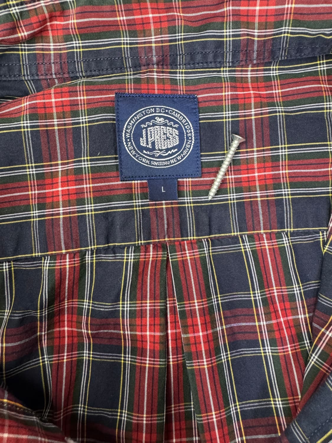 빈티지 제이프레스 J.PRESS 타탄체크셔츠  L 상품이미지3