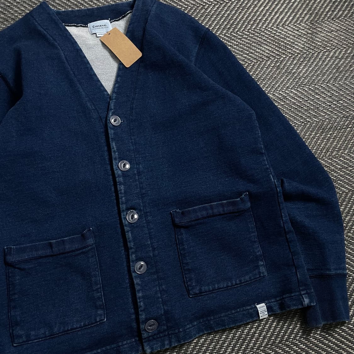 커버낫 인디고 스웨트 가먼트 코튼 가디건o 4702 상품이미지3