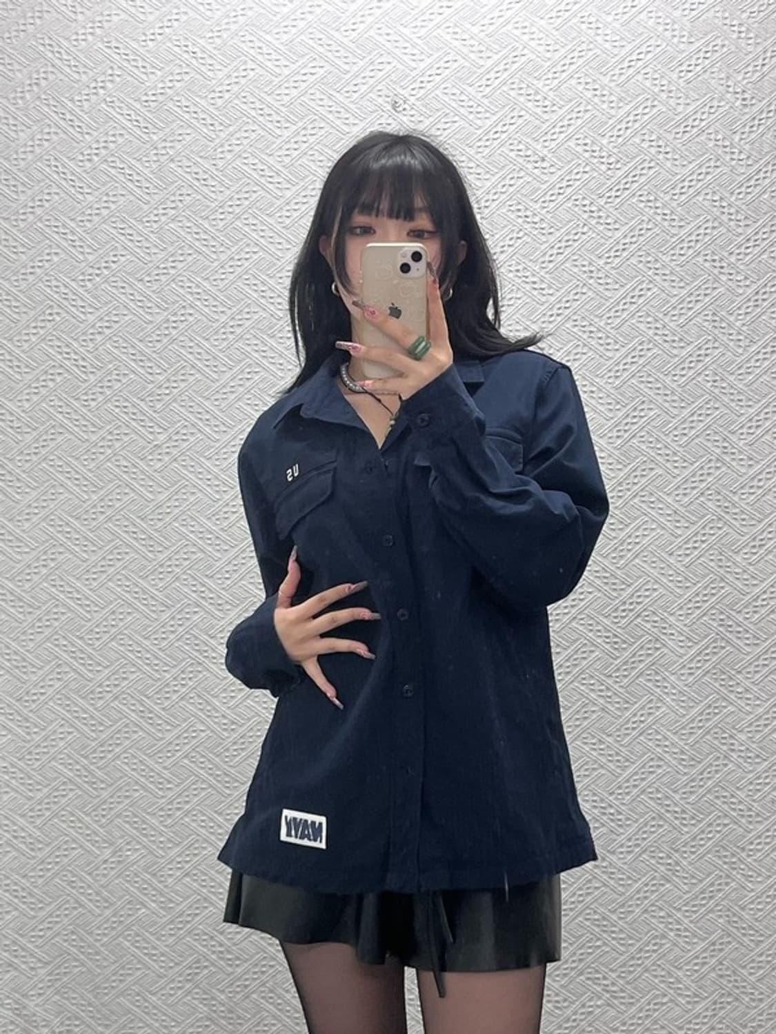 커버낫 레트로 빈티지 캐주얼 트러커 워크 셔츠 L C11556 상품이미지2