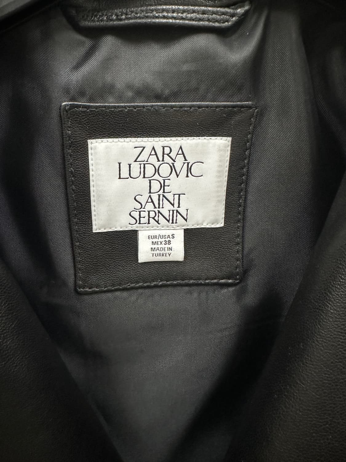 ludovic de saint sernin X zara 콜라보 레더자켓 상품이미지2