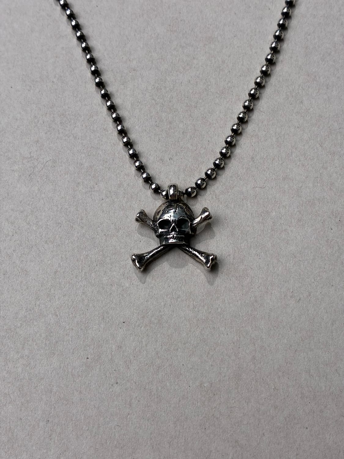 론원스 X 갤러리 디파트먼트 스컬&크로스본 스몰 펜던트 목걸이 925실버 상품이미지2