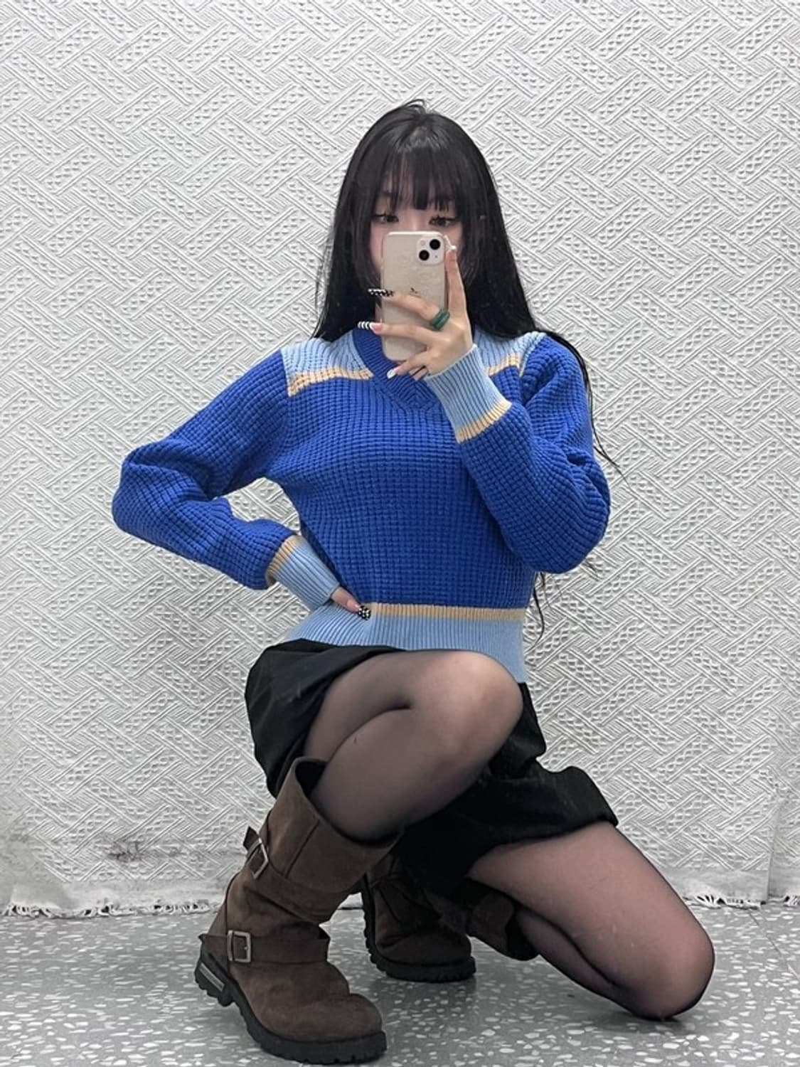 유니클로X마르니 레트로 키치 팝콘 뜨개 니트 L C10622 상품이미지1