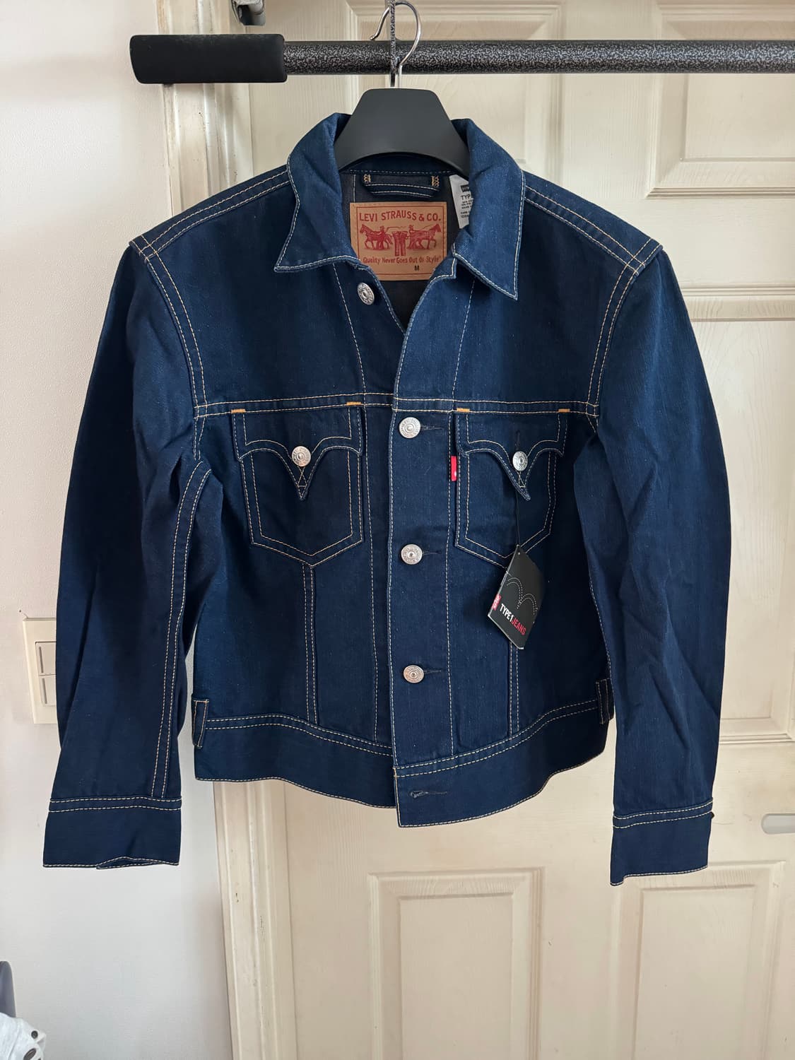 리바이스 타입원 type1 진청데님자켓 청자켓 M(100)미듐 탭 새제품 상품이미지4