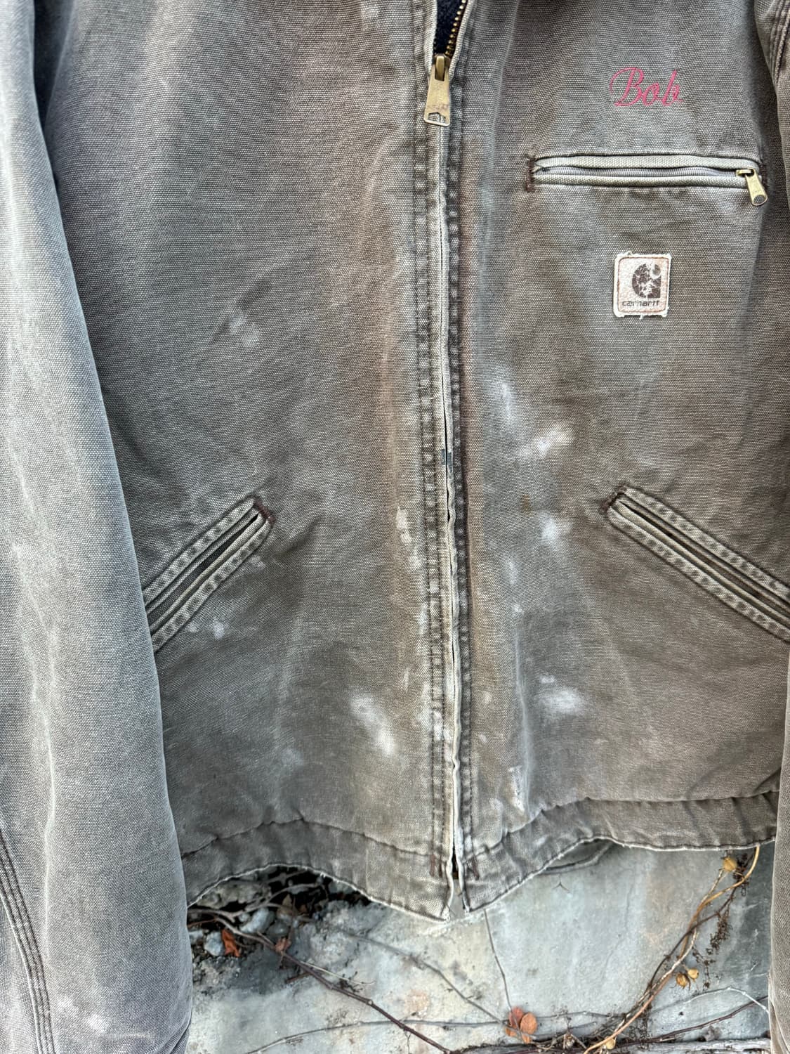 00s 칼하트 빈티지 j97 cht 하드페이딩 디트로이트 워크 자켓 L 상품이미지6