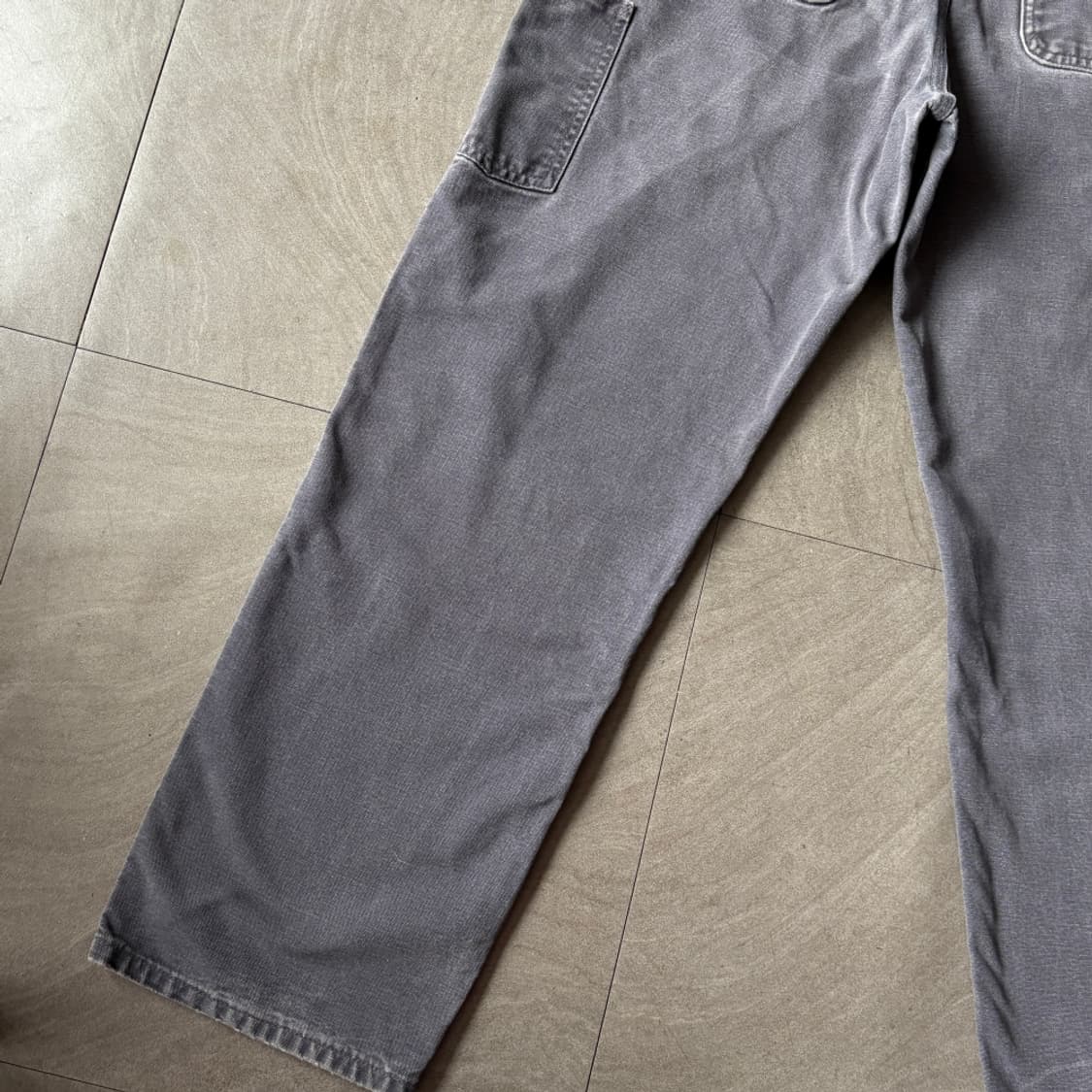 칼하트 정품 오리지널 페트롤 블루 싱글니 카펜터 팬츠 상품이미지2