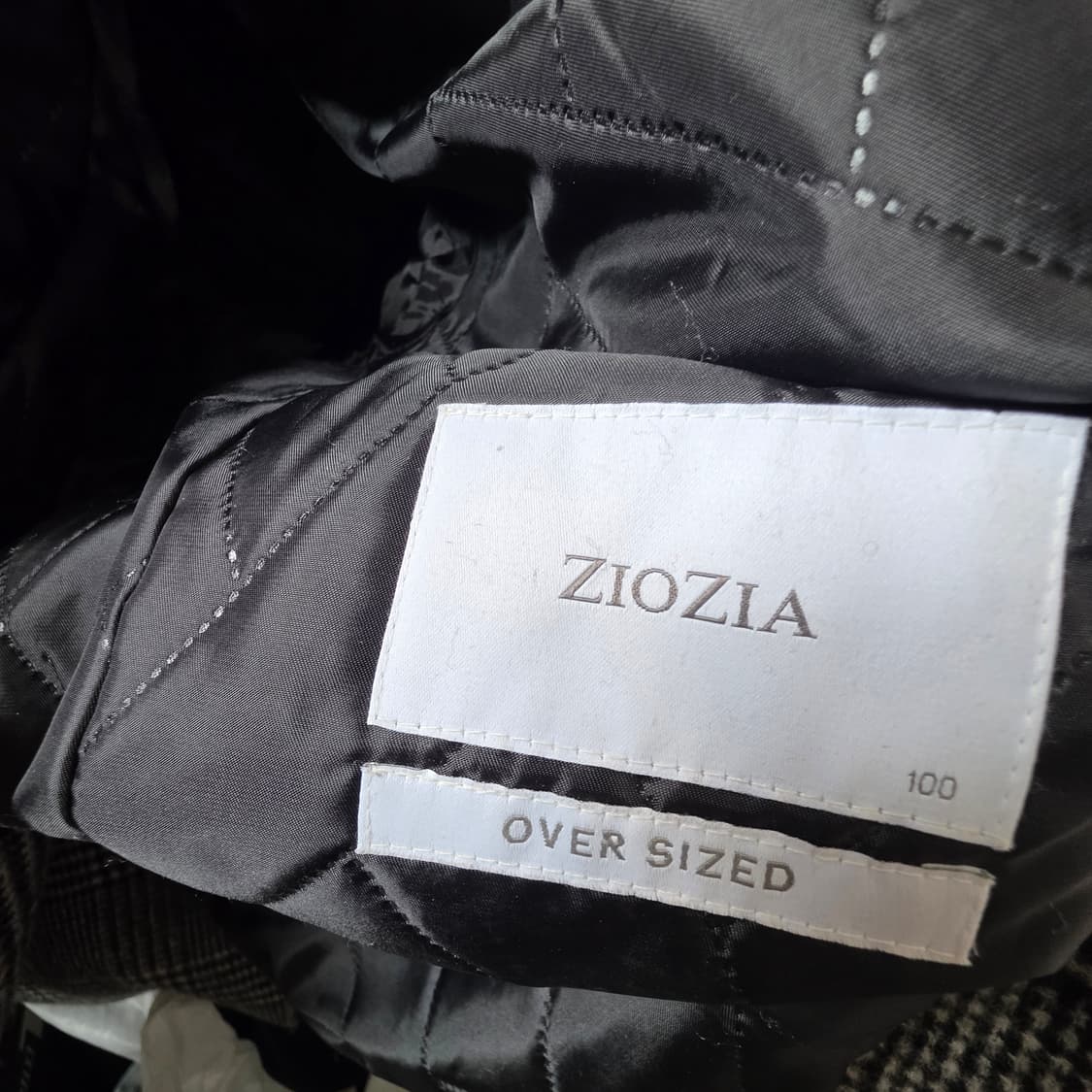 ZIOZIA 남성 체크 오버사이즈 코트 100 상품이미지4