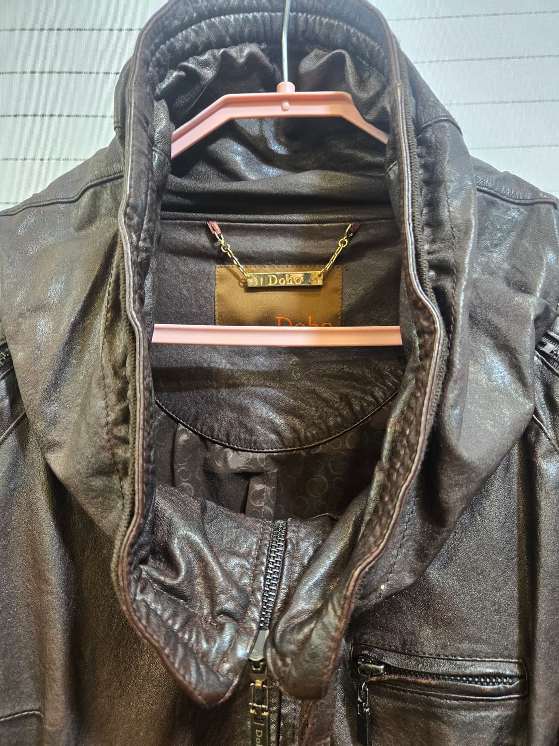 도호 양가죽 브라운 자켓 상품이미지2