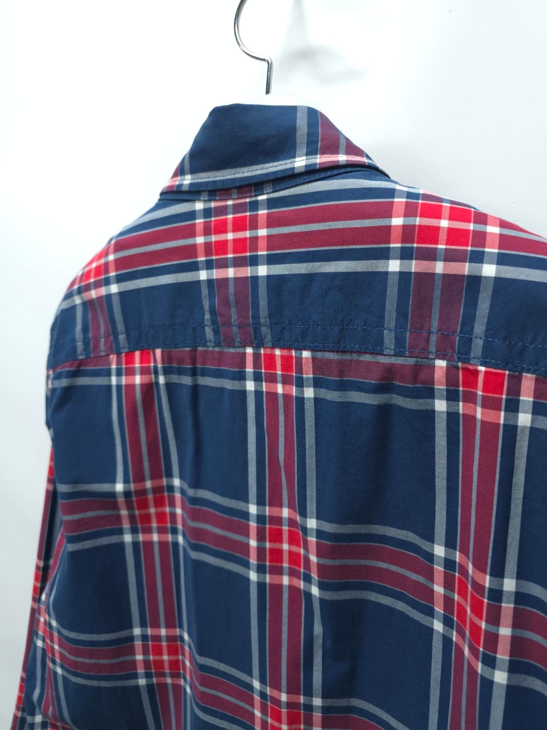 아베크롬비 & 피치 네이비 레드 체크 봄가을 셔츠 (남성95) 상품이미지9