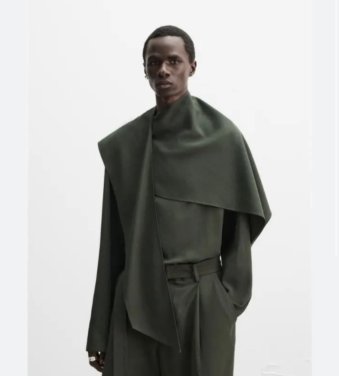 ZaraXNanushka 풀라드 스카프 셔츠 XL 상품이미지1