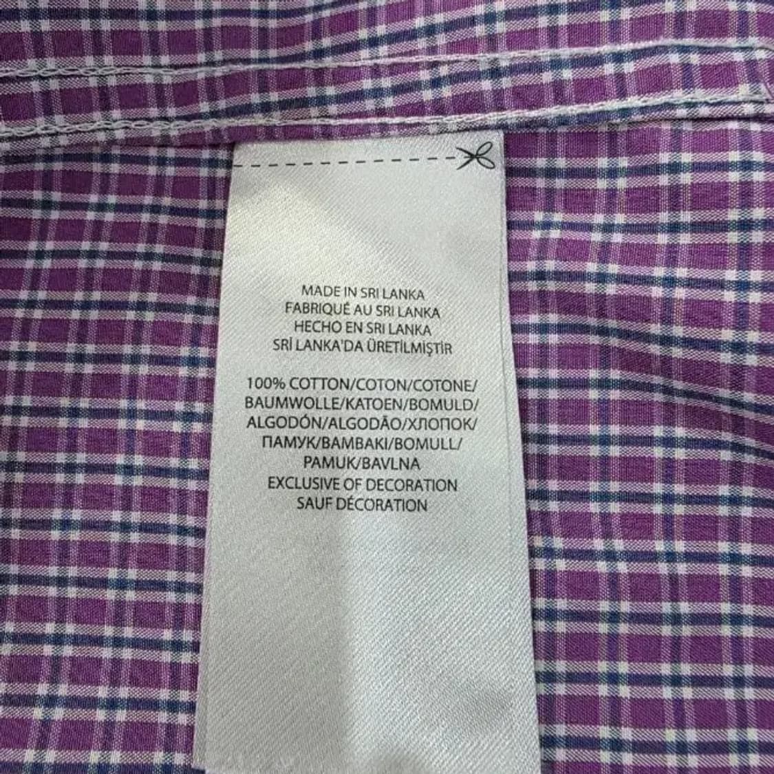 폴로 랄프로렌 퍼플 체크 셔츠 남성 95~100 상품이미지4