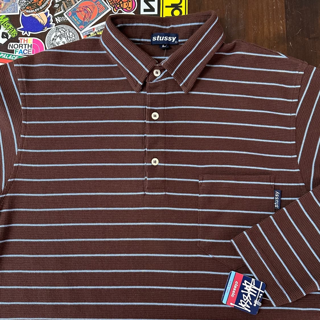 90s USA 올드 스투시 폴로 셔츠 데드스탁 L 상품이미지1