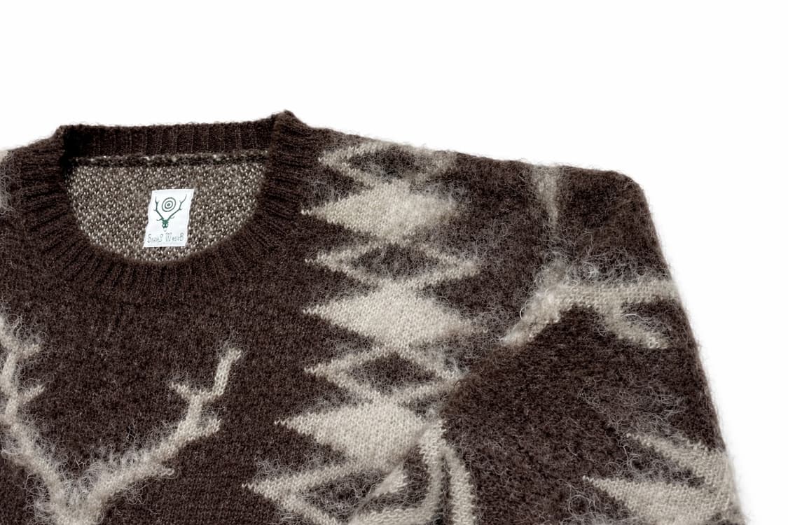 남이서팔 South2 West8 모헤어 울 니트 스웨터 브라운 L 상품이미지3