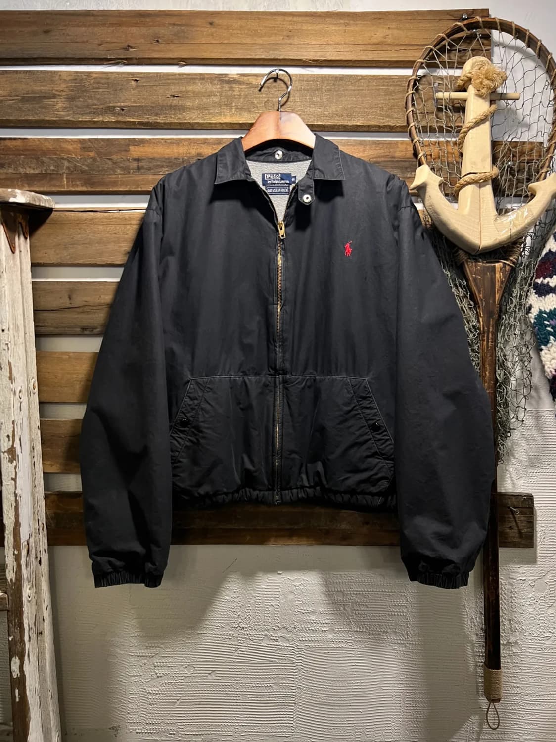 [S]80's 폴로 랄프로렌 USA 플리스 라이닝 드리즐러 자켓 상품이미지1