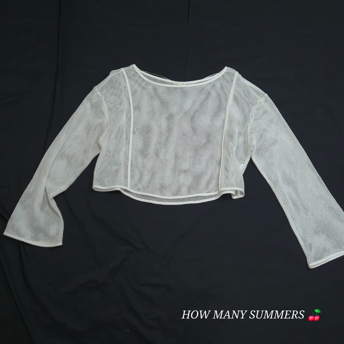 GU 지유 Y2K 메쉬 네트 크롭 긴팔 빈티지 커버업 비치웨어 여름 시스 상품이미지1