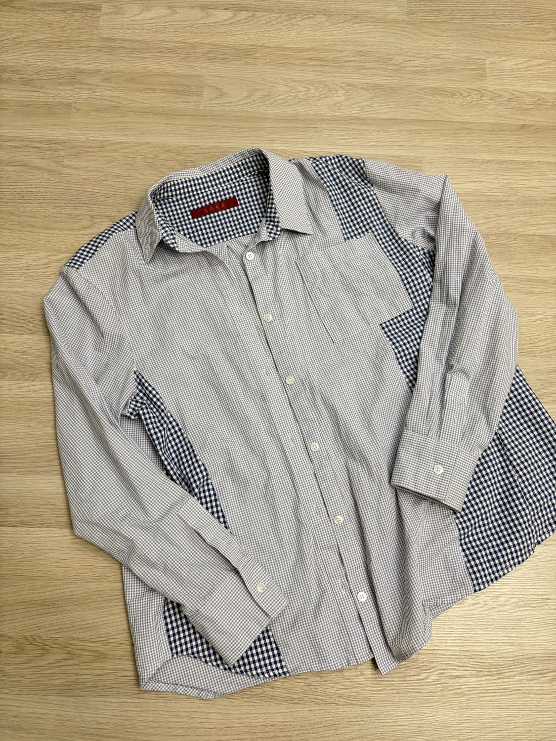 sakk 싹 비대칭 체크 셔츠 상품이미지5