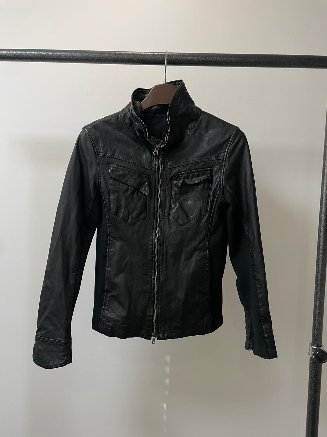 (95) 하이넥 락시크 양가죽 투웨이 가죽자켓 상품이미지1