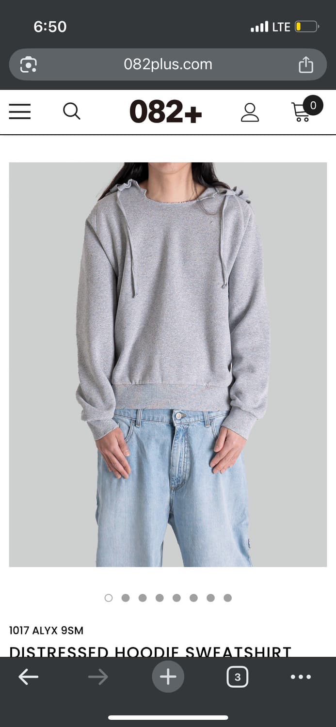 알릭스 그레이 멜란지 디스트레스 후디 상품이미지3