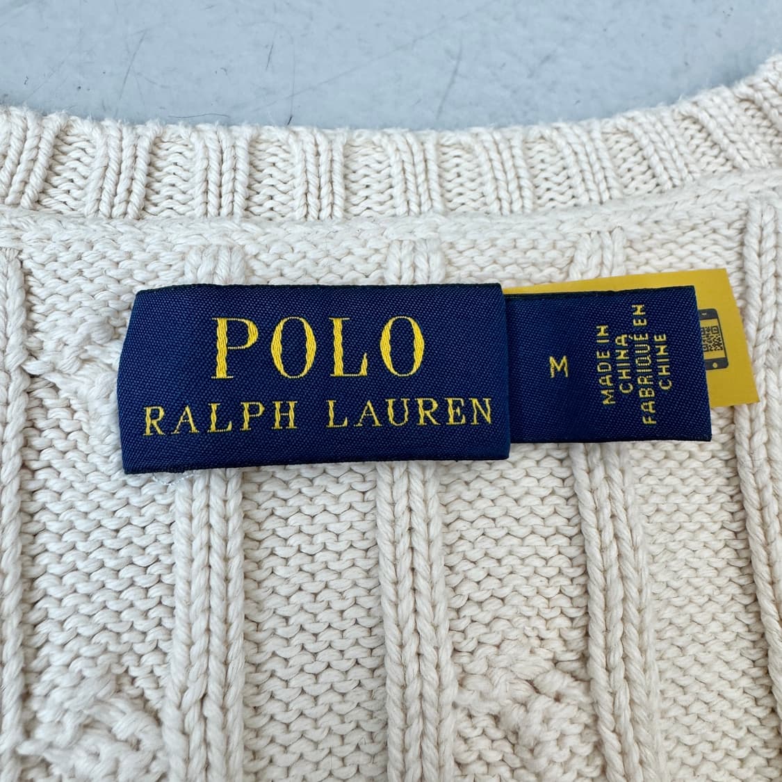 폴로 신형 포니 꽈배기 아이보리 니트 상품이미지4