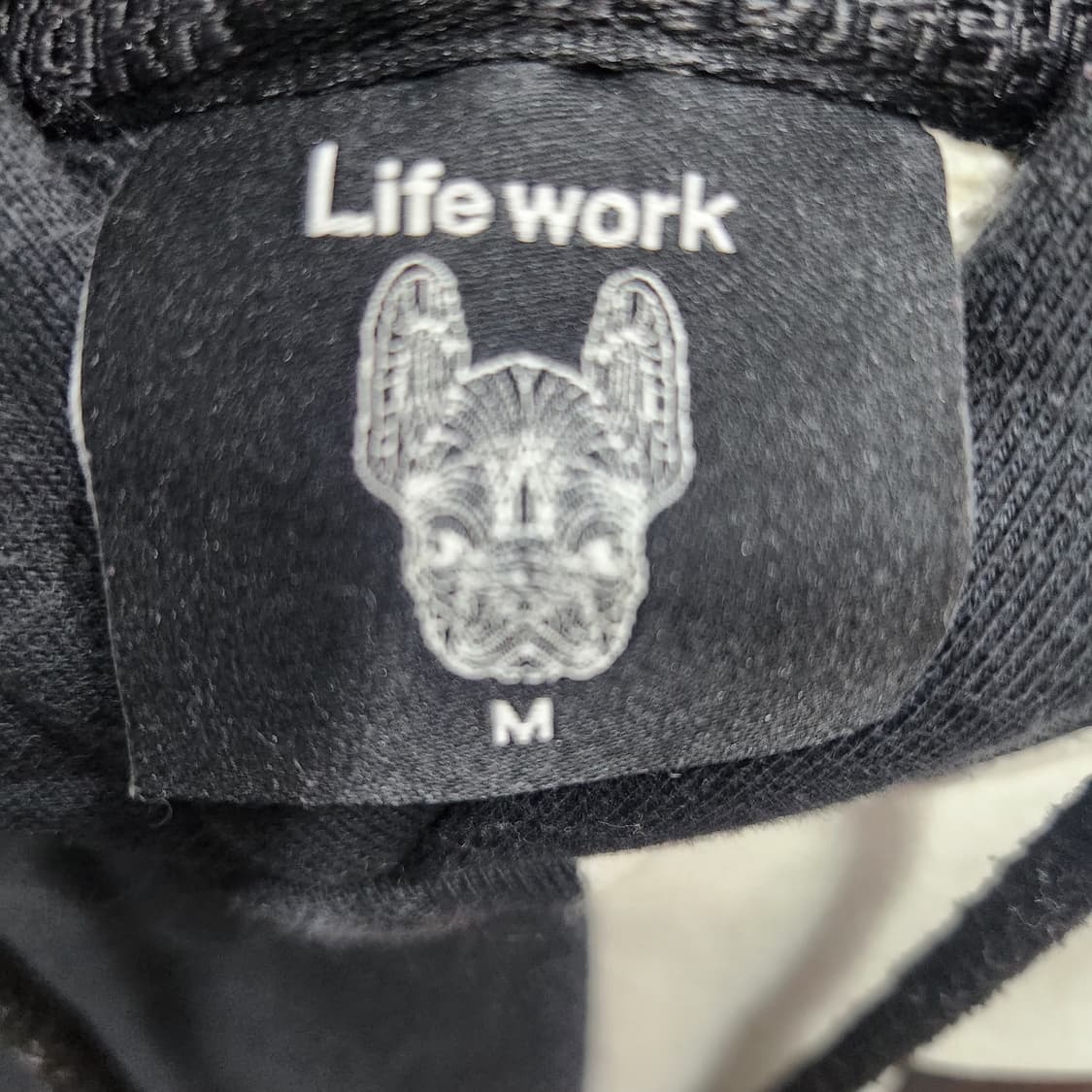 라이프워크 블랙/화이트 디자인 후드티 L 상품이미지4