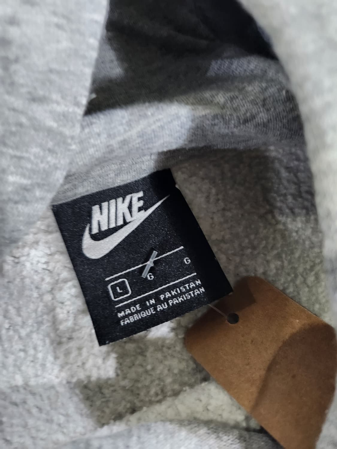 나이키(Nike) 빅 로고 그레이 후드 티셔츠 상품이미지4