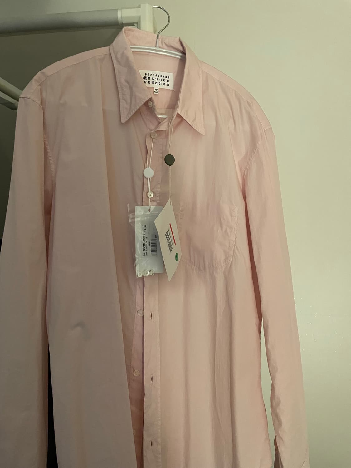 마르지엘라 연핑크 셔츠 42 새상품 상품이미지1