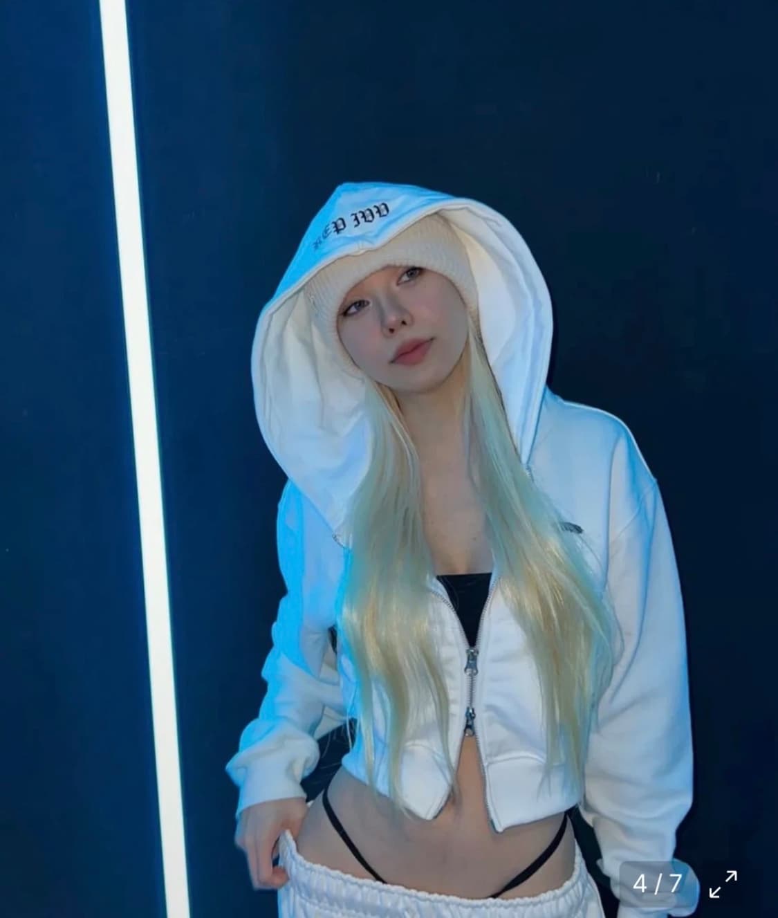무신사 스트릿 레피브 크롭 후드집업 후집 상품이미지1