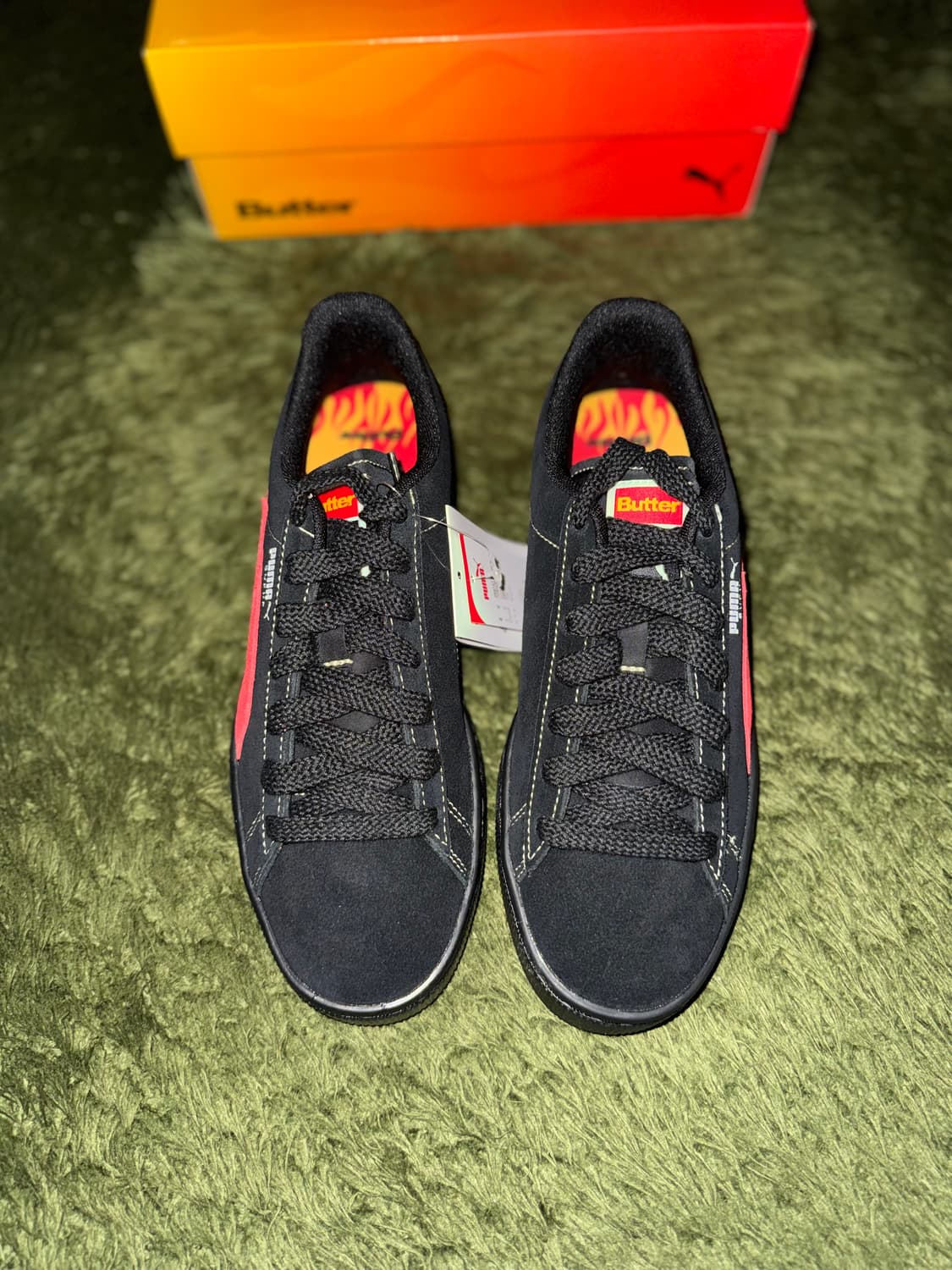 [250] 푸마 X 버터굿즈 콜라보 플레임 스웨이드 블랙 상품이미지2