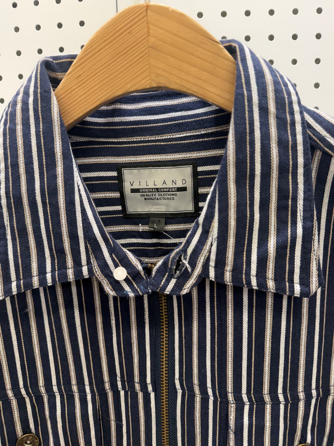 빌랜드 빈티지 스트라이프 패턴 셔츠 자켓 U849 상품이미지5